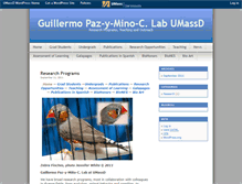 Tablet Screenshot of guillermopazyminoclaboratory.blogs.umassd.edu