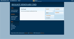 Desktop Screenshot of biologyseminars.blogs.umassd.edu